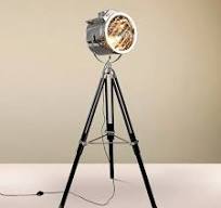 Nordic American Retro Tripod Floor Lamp Silver Golden Wooden ...