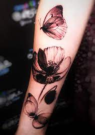 Flower Butterfly Tattoo Flower Butterfly Tattoo Butterfly Tattoo Trendy Tattoos