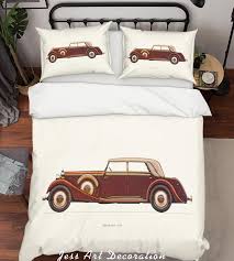 1 3d brown retro classic car quilt cover set bedding set pillowcases 08 jessartdecoration quilt cover sets bedding sets car quilt