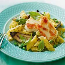 Pasta With Halloumi Recipe Delicious Magazine Recipe Haloumi Recipes Halloumi Pasta Pasta Dishes