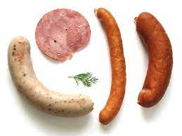 Bratwurst and rostbratwurst is a sausage made from finely minced pork and beef and usually grilled and served with sweet german mustard and a piece of bread or hard roll. Sausage Wikipedia