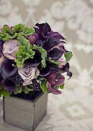 Sept Wedding Color Combo S Dark Purple Lavender And Green Replace The Lavender With The Cranberr Flower Arrangements Beautiful Flowers Floral Arrangements