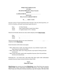 Contoh surat perjanjian kerjasama klinik dengan perusahaan surat perjanjian ini adalah bukti kerjasama antara dokter sekaligus pemilik klinik dan tenaga ahli psikologi yang isinya kontrak syarat dan segala ketentuan yang berlaku selama menjalankan kerjasama usaha. Contoh Surat Perjanjian Kerjasama Klinik Dengan Laboratorium Kumpulan Surat Penting
