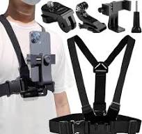 SUQ - Support de téléphone portable multifonctions, harnais de poitrine,  sangle de tête pour le tournage de vidéos, support de téléphone portable ...