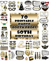 50th Birthday Photo Booth Props Printable 50th Birthday Photo Booth Props 50 Years Old Black Gold 70 Etsy Birthday Photo Booths Photo Booth Props Birthday Photos