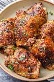 Crispy Baked Chicken Thighs Perfect Every Time Spend With Pennies