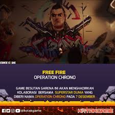 Chrono free fire is a character from garena's game inspired by soccer star cristiano ronaldo, he arrived with the december / 2020 update and brought a skill called tuned shield. Kotakgame Operation Chrono Free Fire Story Facebook
