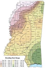 Mdwfp Deer Breeding Date Map