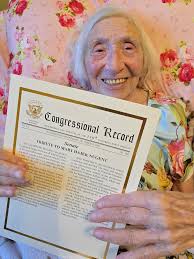 Mary Nugent is a Louisiana treasure. At 102, she is a WWII veteran who has  spent a lifetime serving God, her country, and her community. So glad she  received this copy of