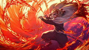 Lockscreen / wallpaper from kimetsu no yaiba (demon slayer). Kyojuro Rengoku Fire Background Hd Demon Slayer Kimetsu No Yaiba Wallpapers Hd Wallpapers Id 74357