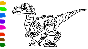Free coloring book pages for kids of all ages. Cute Dinosaurs Robot Coloring And Drawing For Kids Toddlers Para Channel Youtube