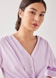 Korie Puff Sleeve Button Down Blouse