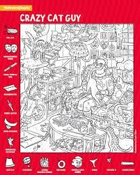 Picture find puzzles for adults. A Puzzle From Search And Find Puzzles For Immature Adults Please Enjoy Crazy Cat Guy From Illustrator Chuck Dillon Orders For First Edition Of The Book Still Available This Week Only