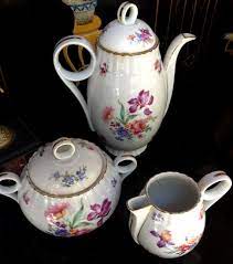 B C Limoges France L Bernardaud And Co Tea Set Floral Tea Set Tea Vintage Coffee Pot
