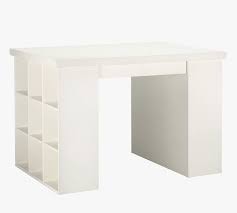 Bedford Project Table Set 2 3x3 Bookcases 1 55 Table Top Antique White Pottery Barn Project Table Craft Tables With Storage Work Space Organization