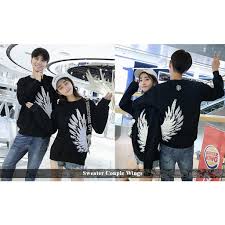 Maybe you would like to learn more about one of these? Sweater Couple Baju Kado Buat Pacar Terbaru Lengan Panjang Pasangan Sayap Lp Wings Hitam Shopee Indonesia