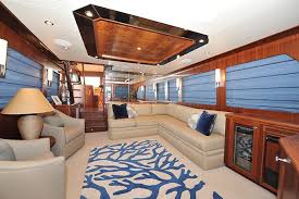 Ocean Alexander 65 Main Salon Custom Yacht Interior Design Destry Darr Designs Yacht Interior Design Boat Interior Design Luxury Yacht Interior