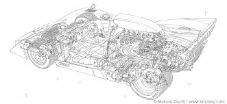 Nissan R382 Illustrated By Makoto Ouchi