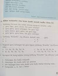 Setiap bait tembang macapat memiliki baris kalimat yang disebut gatra, dan setiap gatra memiliki sejumlah guru wilangan (suku kata) tertentu, dan diakhiri dengan bunyi sajak akhir yang disebut guru lagu. Tembang Macapat Iku Kaiket Paugeran Masnurul