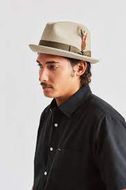 Men S Gain Short Brim Felt Fedora Rock Brixton Europe