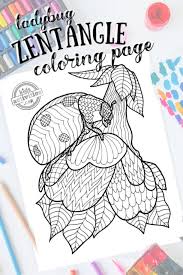 Please click here to see the official zentangle site to read and learn more about it. Zentangle Ladybug Pattern Printable Coloring Page