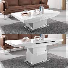Make your space work better for you with extending coffee tables to maximise your space. Elgin Extendable Coffee Converting Dining Table In White Glo Coffee Table Extendable Coffee Table Dining Table
