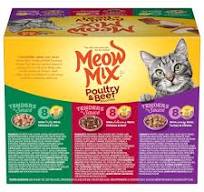 Amazon.com : Meow Mix Tenders in Sauce Wet Cat Food, Poultry & Beef Variety  Pack, 2.75 Ounce Cup (Pack of 24) : Dry Pet Food : Pet Supplies