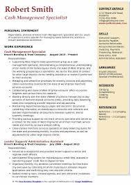 Cash management has the following purposes: Cash Management Specialist Resume Samples Qwikresume