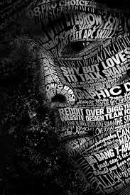 Black And White Abstract Wallpaper Love These Text Faces I Don T Know If I Would Have The Patience To Do Something Like This Abstract Iphone Wallpaper Abstract Wallpaper Typography Portrait