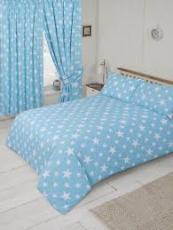 Duck egg blue girls bedroom. Junior Duvet Cover Set Stars Duck Egg Baby Blue Bedding Set Polycotton Luxury Ebay