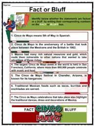 Kids can put the craft together over and over again without worrying about having to cut and color each time. Cinco De Mayo Facts Worksheets Historic Celebrations For Kids