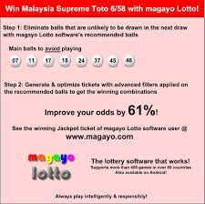 Tickets can be purchased in malaysia. Lottery Tips For Malaysia Supreme Toto 6 58 Play Any Lottery Intelligently