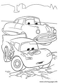 Check cars for more colouring pages. Cars The Lightning Mcqueen With Doc Hudson A4 Disney Coloring Pages Printable