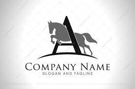 Letter A With Horse Logo Horse Logo Equestrian Logo Equine Logos