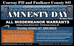 Halloween Amnesty Day at Faulkner County District Court (10/17/2019) -  Press Releases - Faulkner County Sheriff's Office