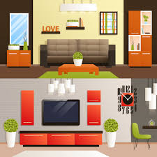 Juegos de sala muebles sofa modernos lineales elegantes salas modernas bogota 2017 sala moderna l muebles venta de salas bogota. Juego De Sala De Estar Vector Gratis