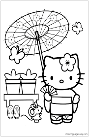 Hello kitty is in the 3rd grade and likes to learn about the world. Hello Kitty In Japan Coloring Pages Cartoons Coloring Pages Free Printable Coloring Pages Online