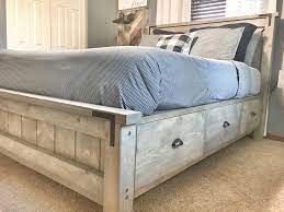 Lend comfort, closed storage, and a farmhouse aesthetic to your bedroom or guest bedroom with the. Building Our Bed Ashley Diann Designs