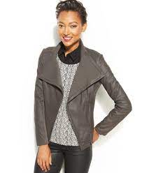 Rachel Roy Rachel Drape Front Leather Jacket Coat Jacket And Clothing Fall Jackets Pinterest
