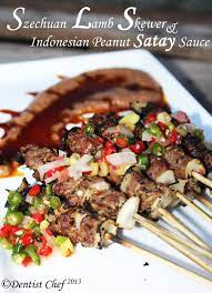 Szechuan Style Lamb Skewer With Indonesian Peanut Satay Sauce Resep Sate Kambing Sichuan Bumbu Kacang Biryani Resep Masakan Pedas Resep