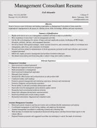 management consulting resume examples