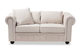 Reclining loveseats allow you to recline in a lounging position without. Baxton Studio Alaise Beige Linen Tufted Scroll Arm Chesterfield Loveseat 842507129835 Ebay