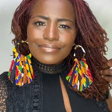 Short Yellow African Tassel Earrings