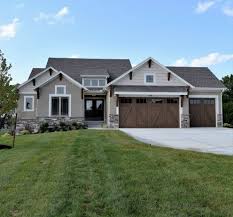 Craftsman Elevation Reverse 1 5 Story Double Front Doors Barn Garage Doors House Exterior Siding Colors For Houses New Home Builders