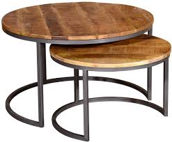 If you want your nesting tables to have a soft and soothing aesthetic, then these minimalist treasures are for you! Vida Living Savannah Industrial Round Nest Of 2 Coffee Tables Cfs Furniture Uk