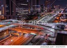Tokyo》Night Metropolitan Expressway Wangan... - Stock Photo [93376305] -  PIXTA