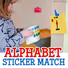 2020 popular 1 trends in home & garden, beauty & health, computer & office, education & office supplies with stickers with english alphabet and 1. Alphabet Sticker Match Busy Toddler