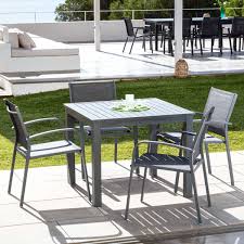 Découvrez notre vaste gamme de tables pour 4 personnes. Table De Jardin 4 Places Aluminium Murano 89 X 89 Cm Gris Ardoise Salon De Jardin Table Et Chaise Eminza