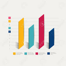 3d bar chart graph infographic element