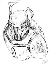 Awesome Pencil Sketch Of Boba Fett Artist Unknown Star Wars Awesome Star Wars Art Boba Fett